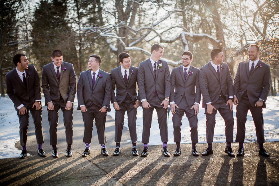 Historic Westwood in Knoxville, TN groomsmen sock picture.