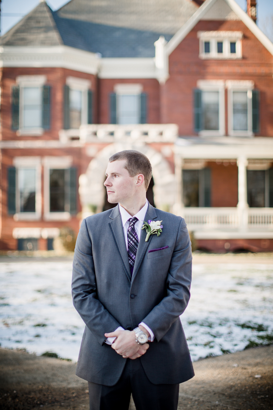 Historic Westwood in Knoxville, TN left over right of just the groom photo.