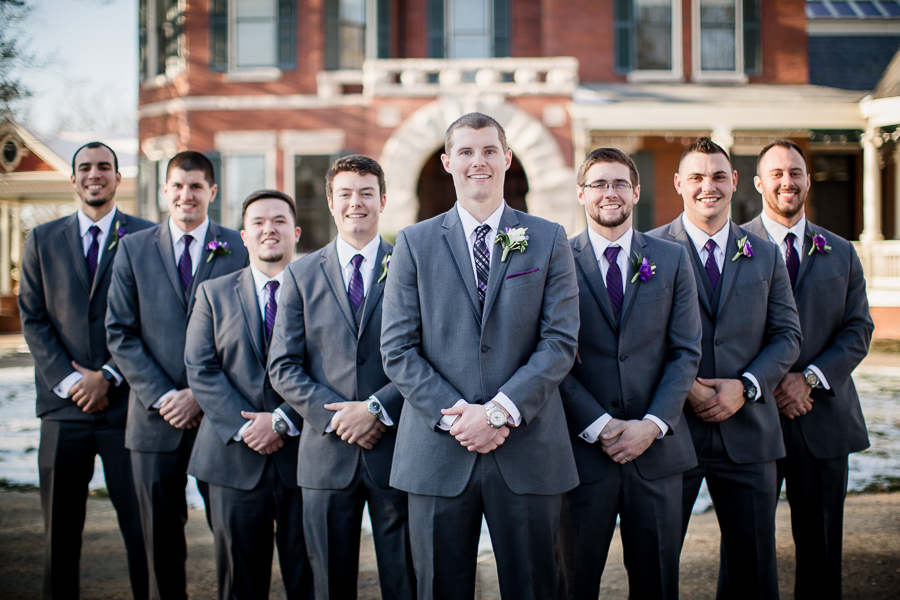 Historic Westwood in Knoxville, TN groomsmen flying V photo.