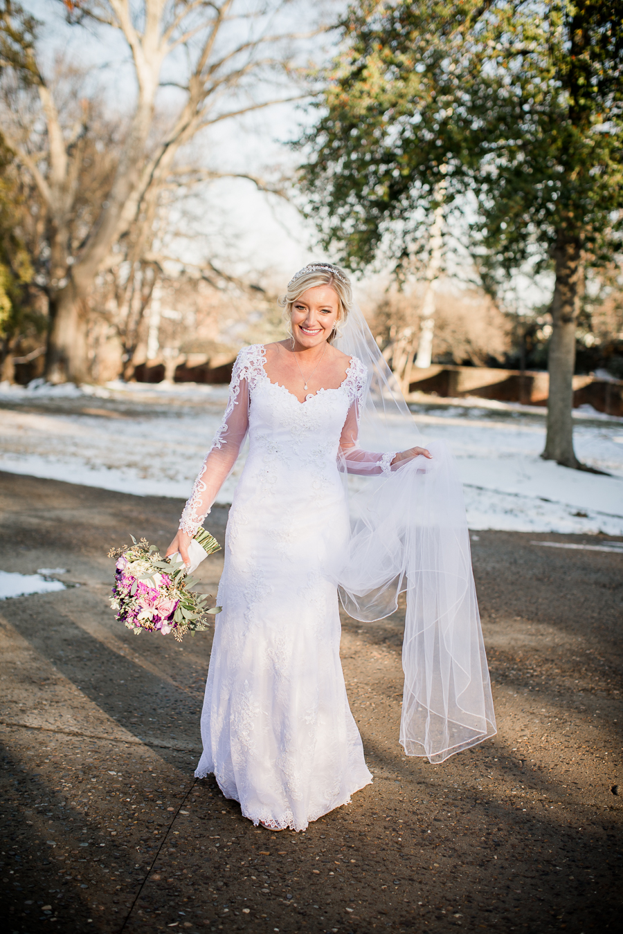 Historic Westwood in Knoxville, TN bride walking photo.