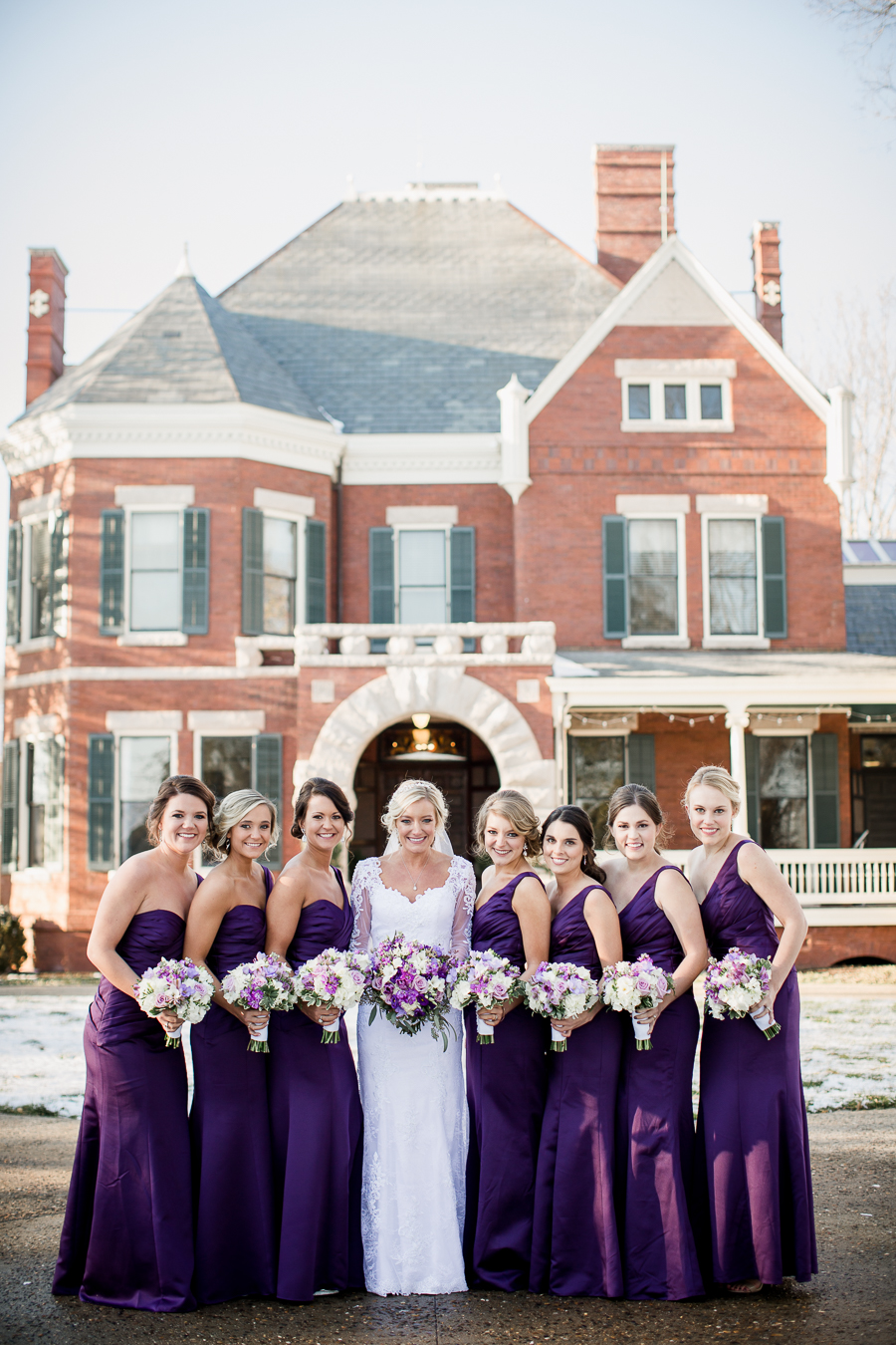 Historic Westwood in Knoxville, TN bridesmaids in front of house photo.