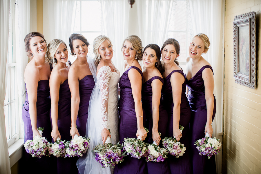 Historic Westwood in Knoxville, TN bridesmaids in window light photo.