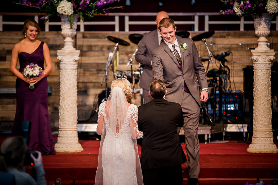 Historic Westwood in Knoxville, TN dad giving the bride away photo.