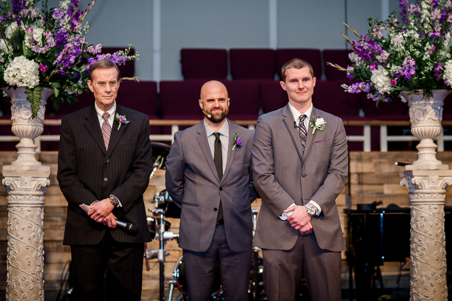 Historic Westwood in Knoxville, TN groom seeing bride during ceremony photo.