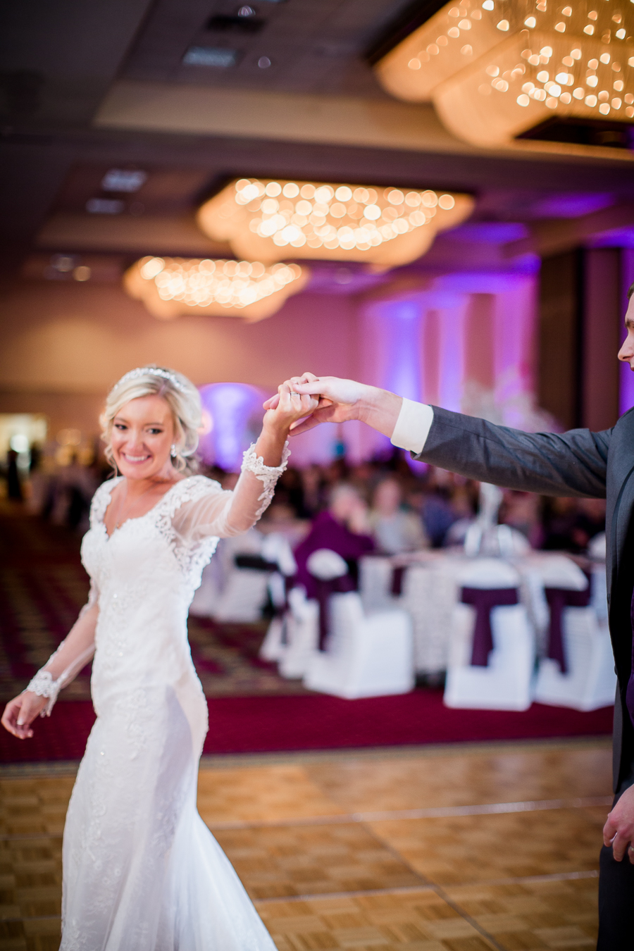 Historic Westwood in Knoxville, TN hands of bride and groom's dance photo.