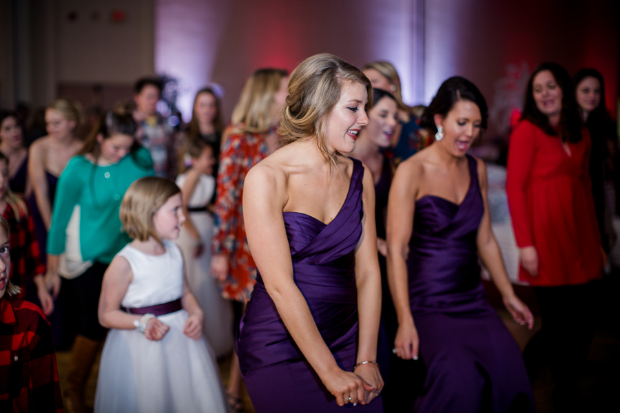 Historic Westwood in Knoxville, TN bridesmaids dancing photo.