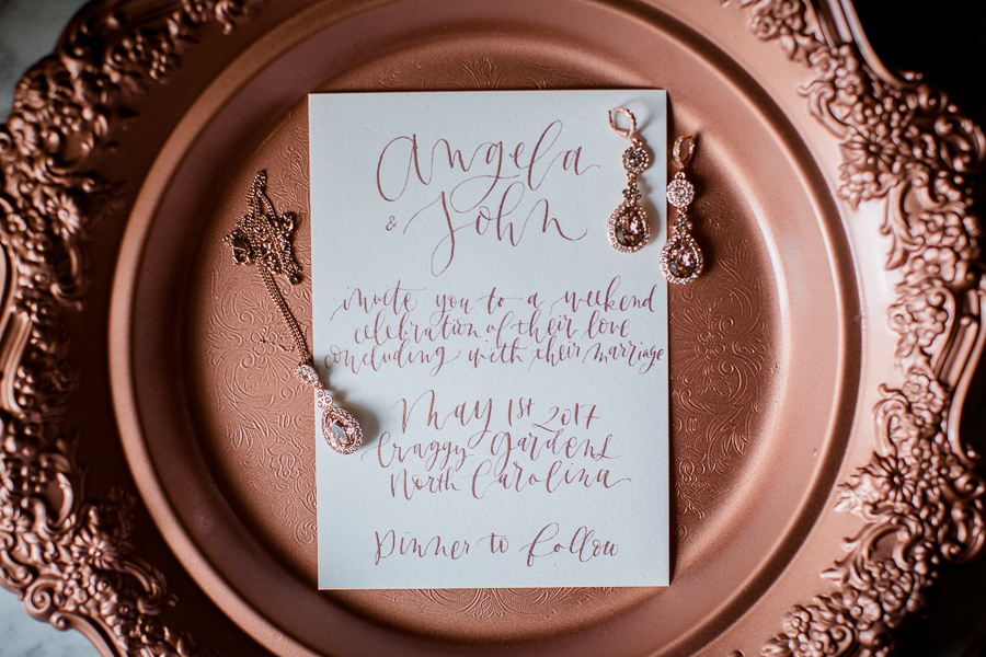 Invitation at this North Carolina Elopement by Knoxville Wedding Photographer, Amanda May Photos.