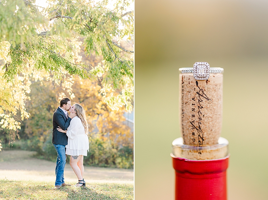 engagement ring on arrington vineyards wine cork