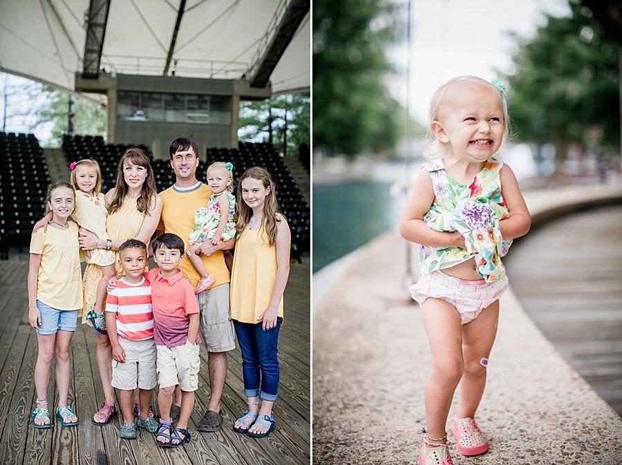 The whole family at this World's Fair Park session by Knoxville Wedding Photographer, Amanda May Photos.