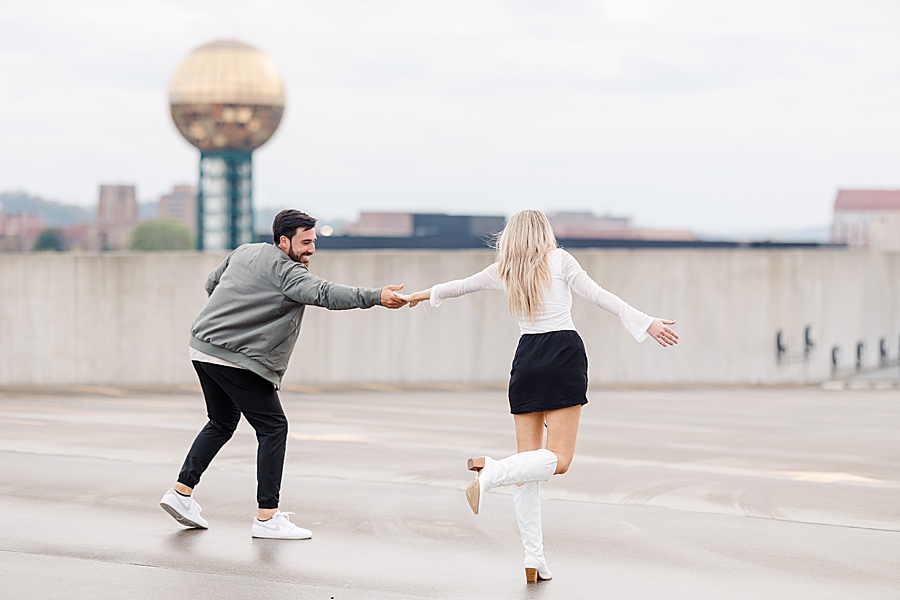 Walking away at this downtown Knoxville proposal by Amanda May Photos.
