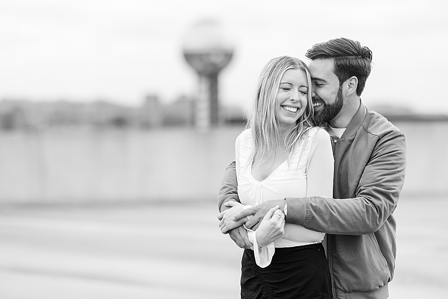 Making her laugh at this downtown Knoxville proposal by Amanda May Photos.