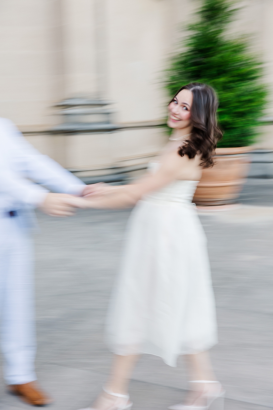 blurry photo of biltmore engagement