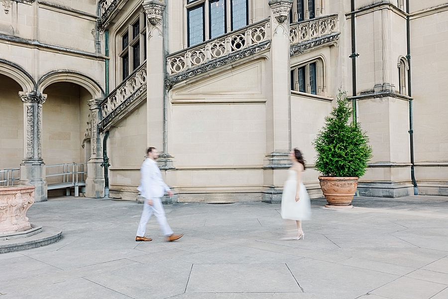 biltmore engagement session blurry photo