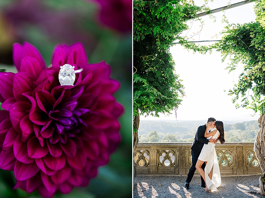 oval diamond ring at biltmore estate