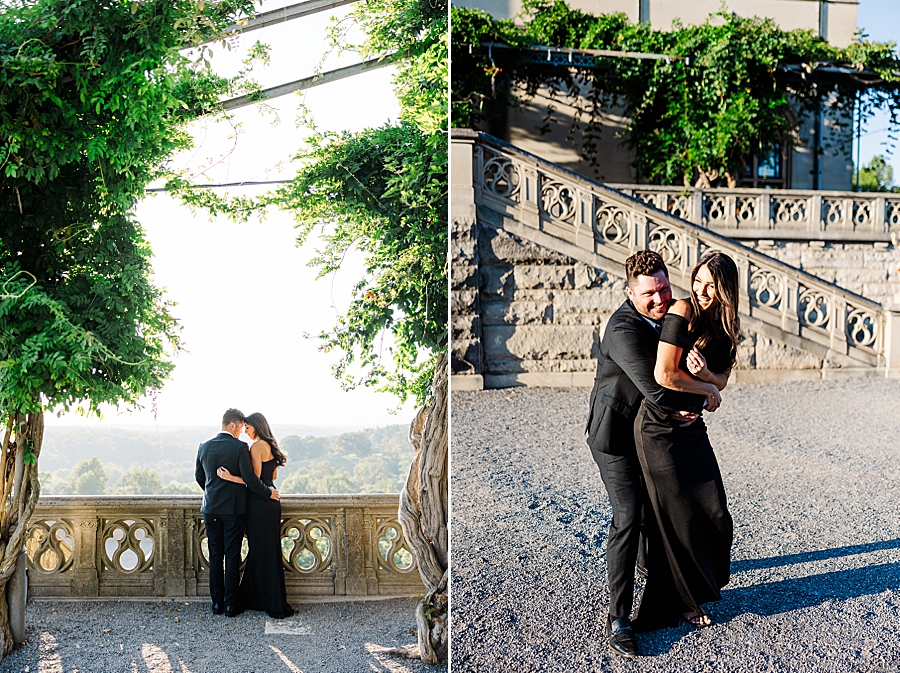 long shadows at biltmore estate engagement session