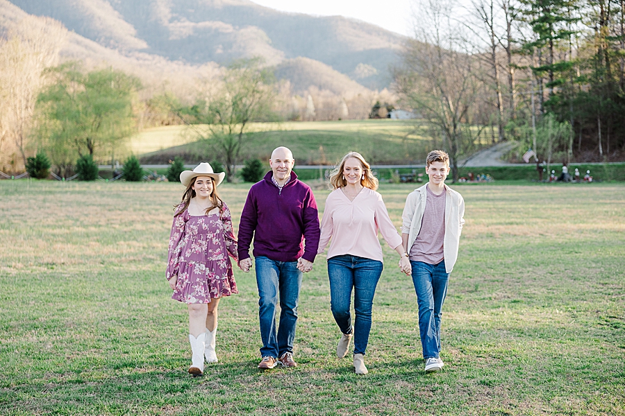 family of four at blairs valley ranch