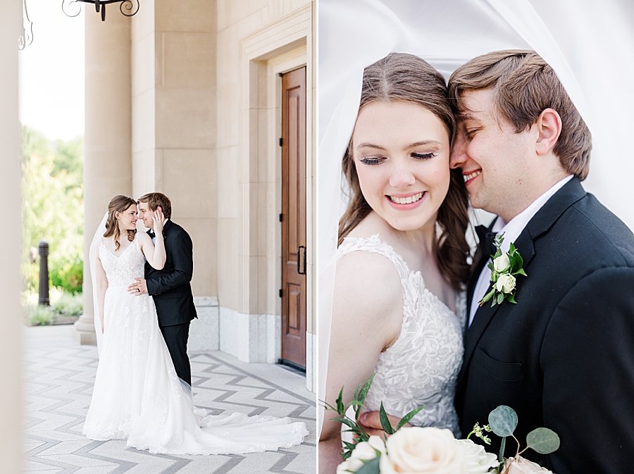 Touching noses together at wedding by Amanda May Photos