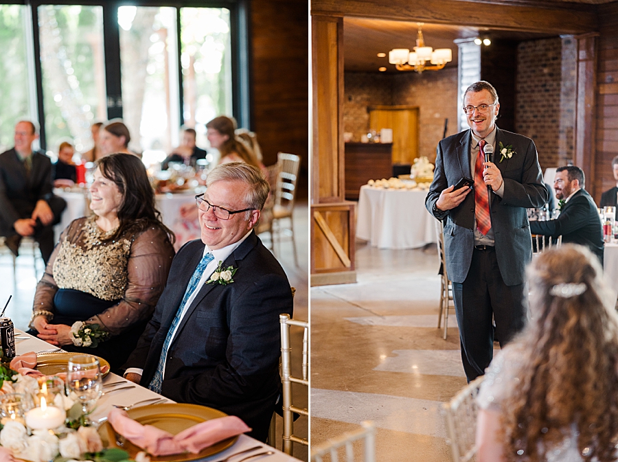 Dad giving a speech at wedding by Amanda May Photos