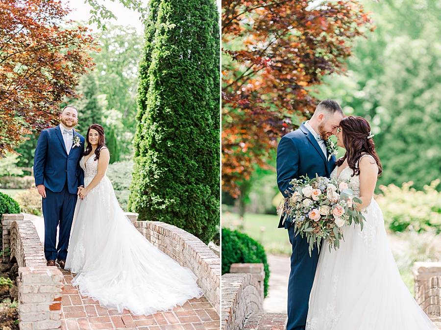 Foreheads together at Carriage House Wedding by Amanda May Photos