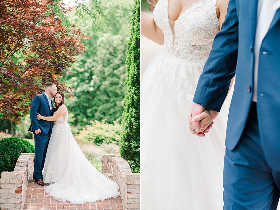 Holding hands at Carriage House Wedding by Amanda May Photos