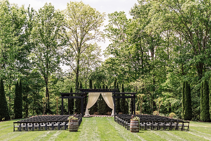 Ceremony location at Carriage House Wedding by Amanda May Photos