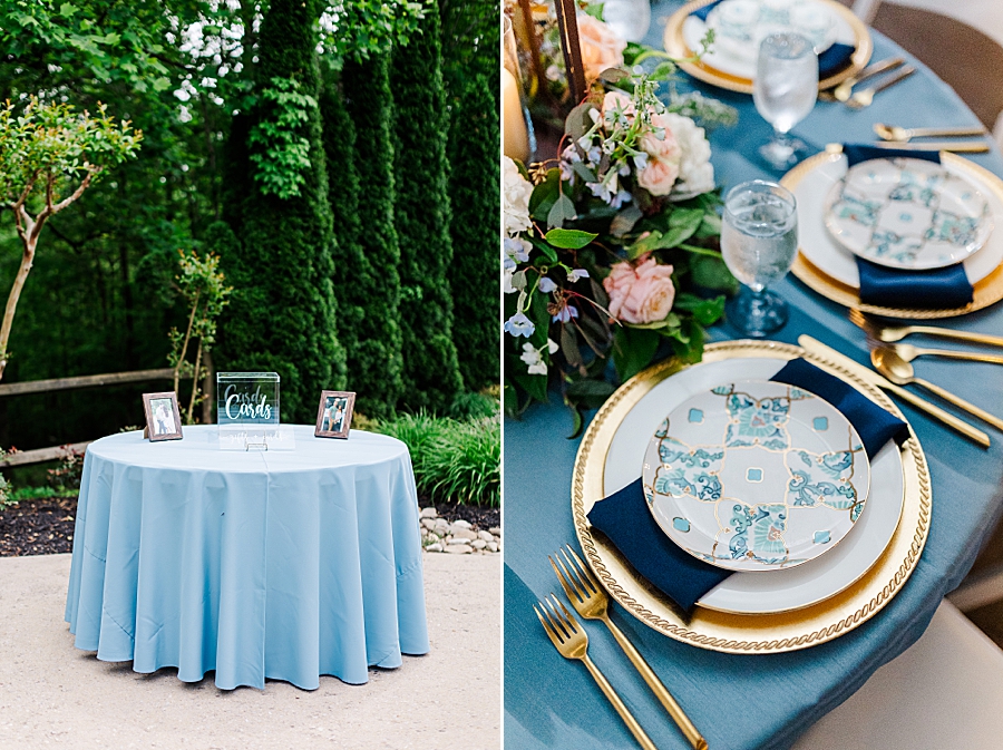 Table setting at Carriage House Wedding by Amanda May Photos