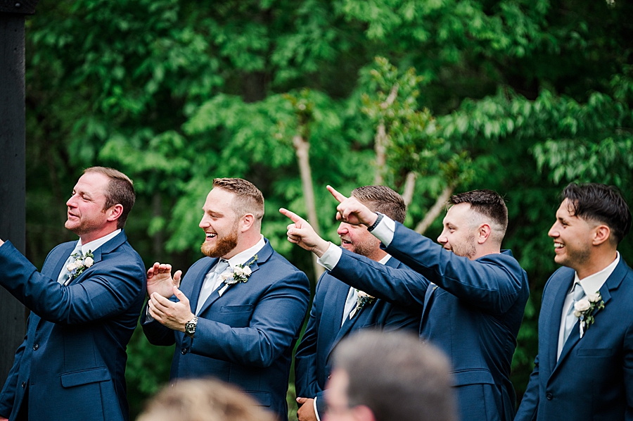 Groomsmen celebrate at Wedding by Amanda May Photos
