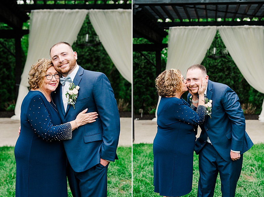 Mom hugs groom at Wedding by Amanda May Photos