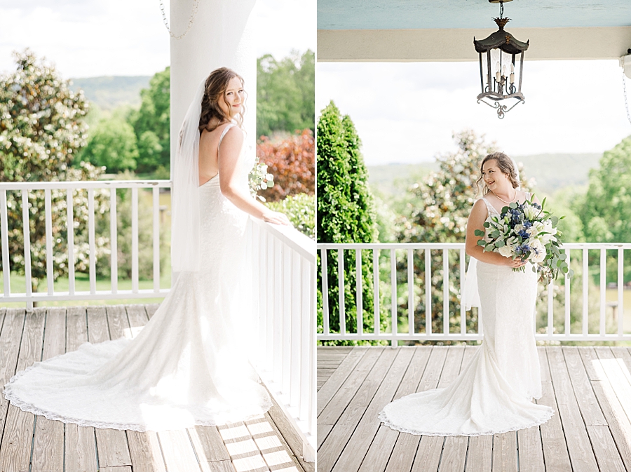 Bride laughing during Castleton Farms Wedding with a Rainbow by Amanda May Photos