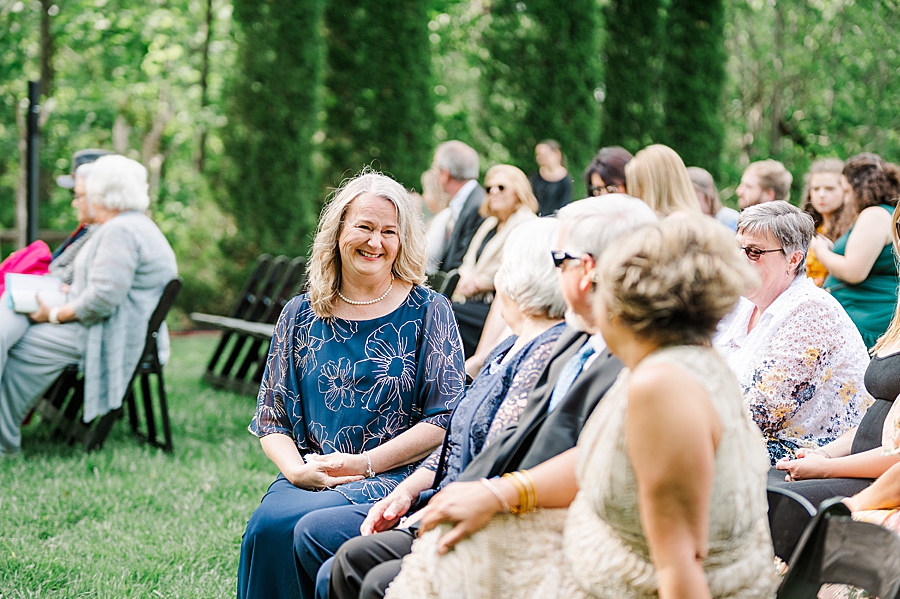 Mom smiling at Castleton Farms Wedding by Amanda May Photos