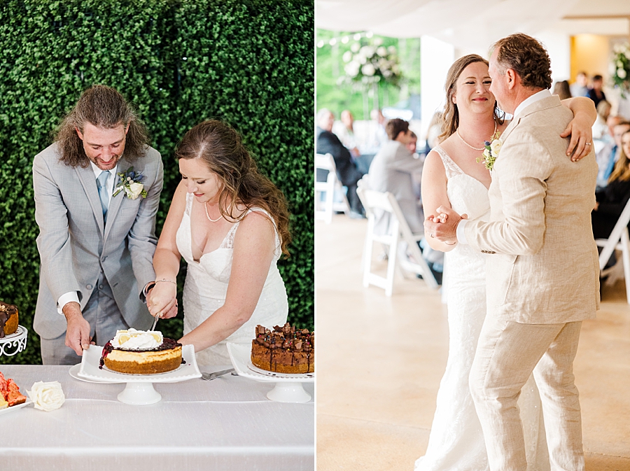 Cake cutting at Castleton Farms Wedding by Amanda May Photos