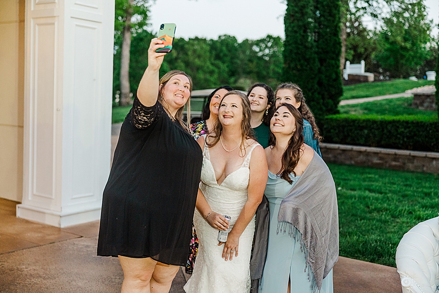 Selfie with bride and guests Guests dancing at Castleton Farms Wedding by Amanda May Photos 