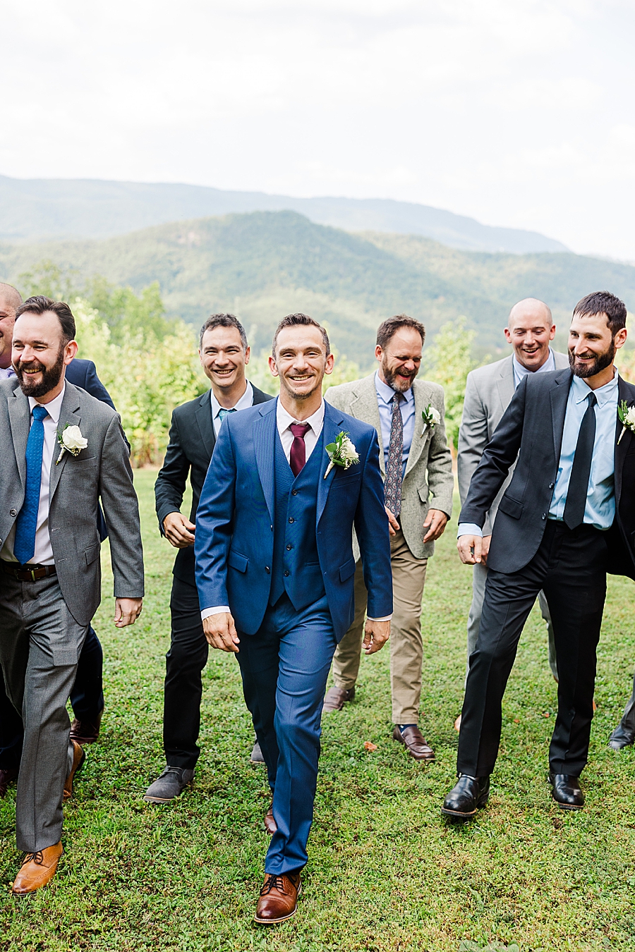 groom and groomsmen at brother's cove
