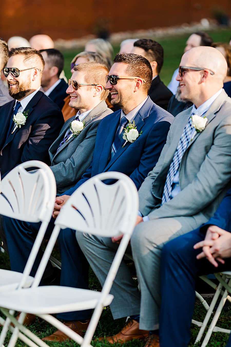groomsmen at brother's cove ceremony
