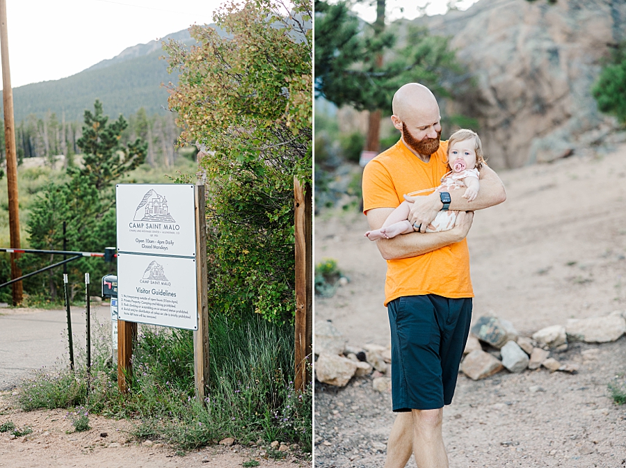 Dad and daughter at Camp St. Malo in Colorado by Knoxville Wedding Photographer, Amanda May Photos.