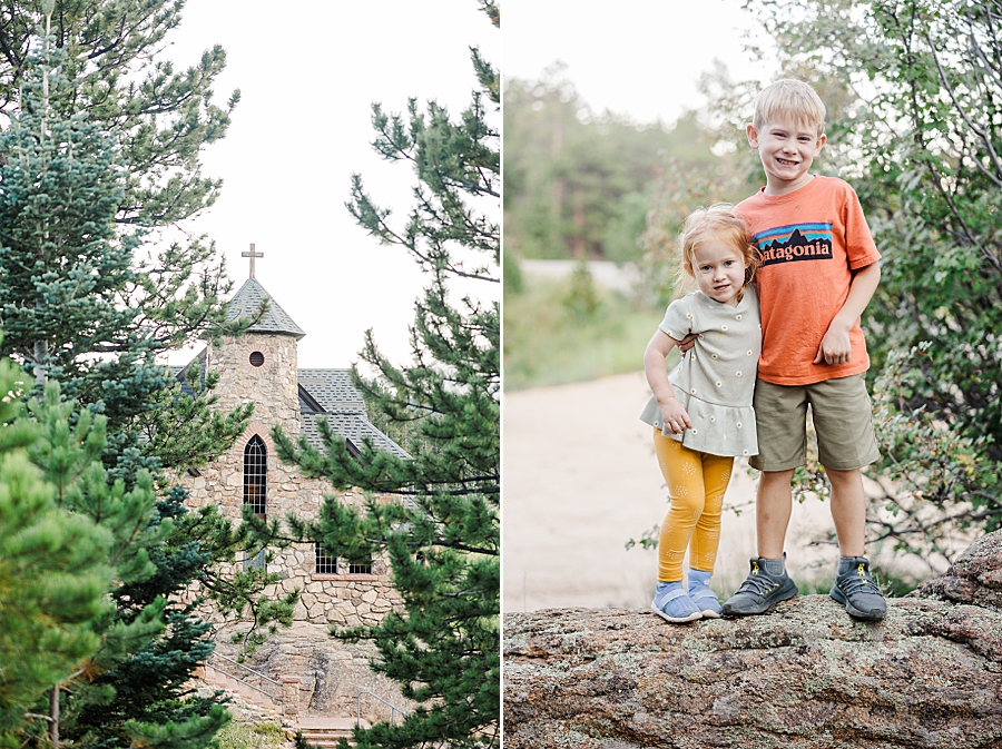 Through the trees at Camp St. Malo in Colorado by Knoxville Wedding Photographer, Amanda May Photos.