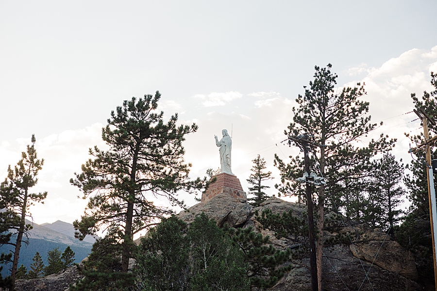 The Statue at Camp St. Malo in Colorado by Knoxville Wedding Photographer, Amanda May Photos.