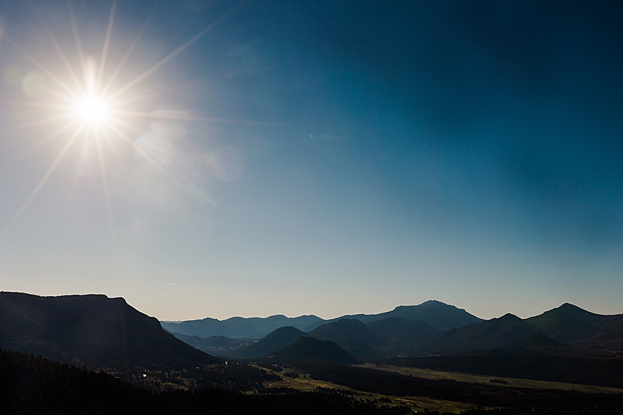 Sunny view in the Rocky Mountain National Park by Knoxville Wedding Photographer, Amanda May Photos.