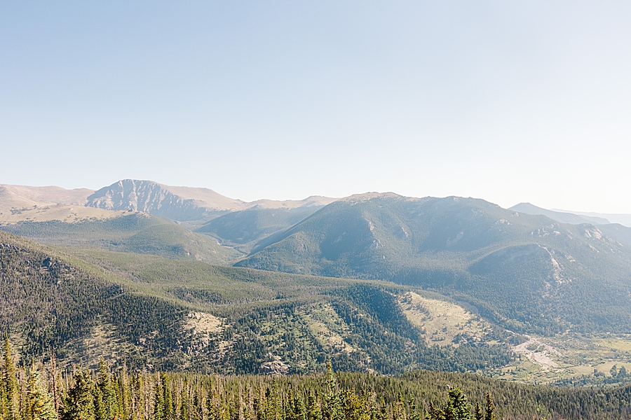 Rolling hills view in the Rocky Mountain National Park by Knoxville Wedding Photographer, Amanda May Photos.