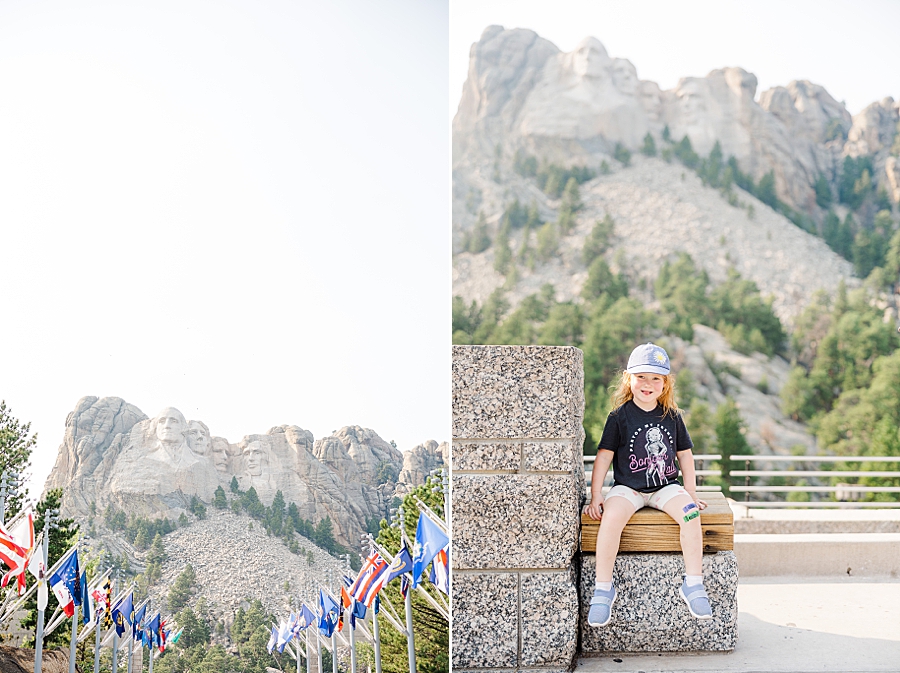 Girl in hat at Mount Rushmore by Knoxville Wedding Photographer, Amanda May Photos.