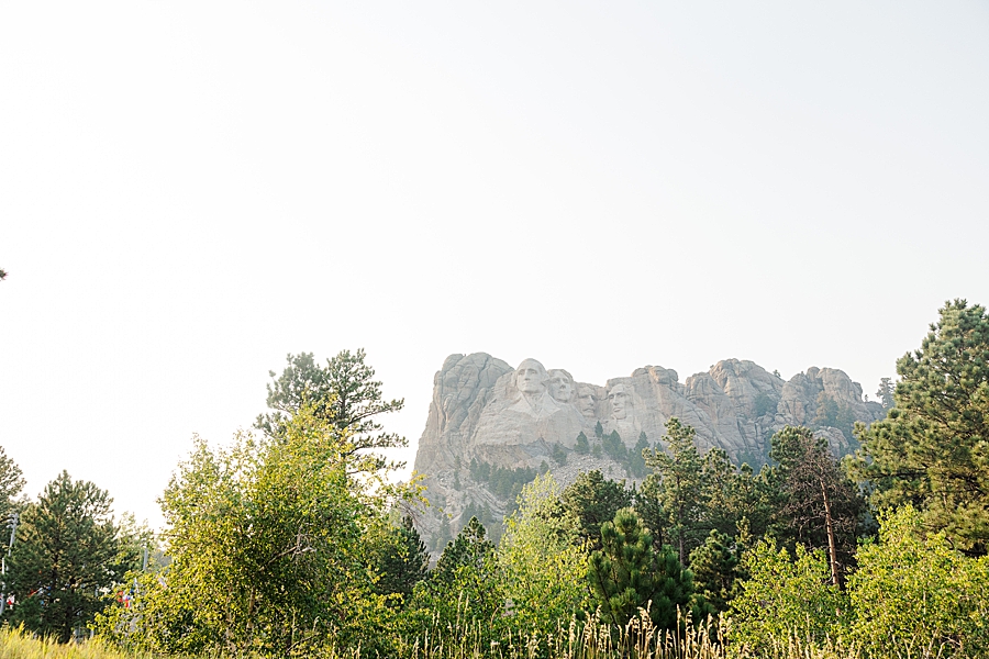 Far away view of Mount Rushmore by Knoxville Wedding Photographer, Amanda May Photos.