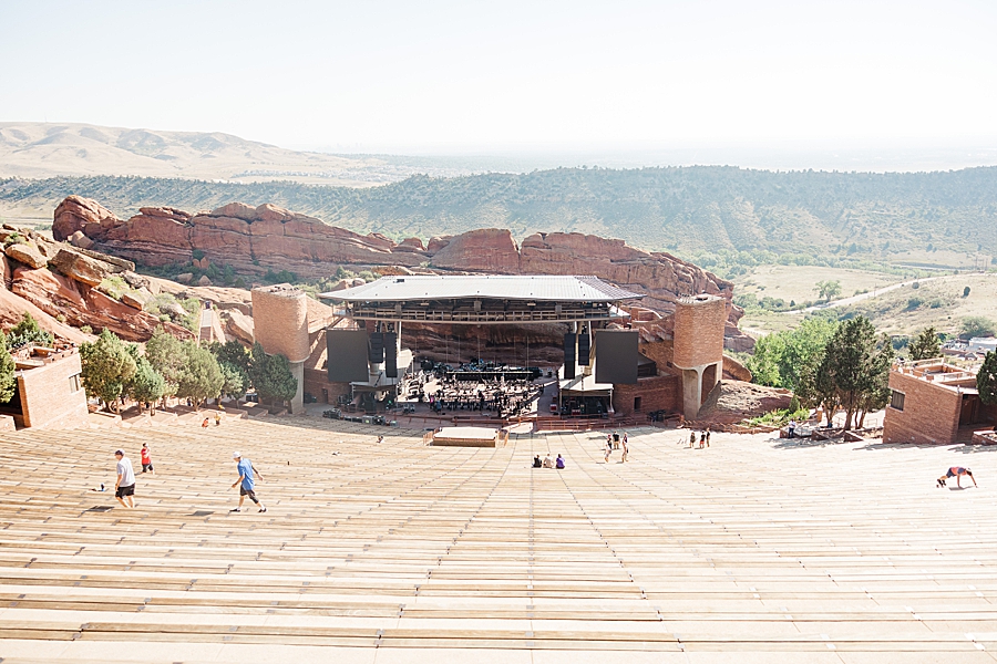 View of the stadium at Red Rocks Theater.