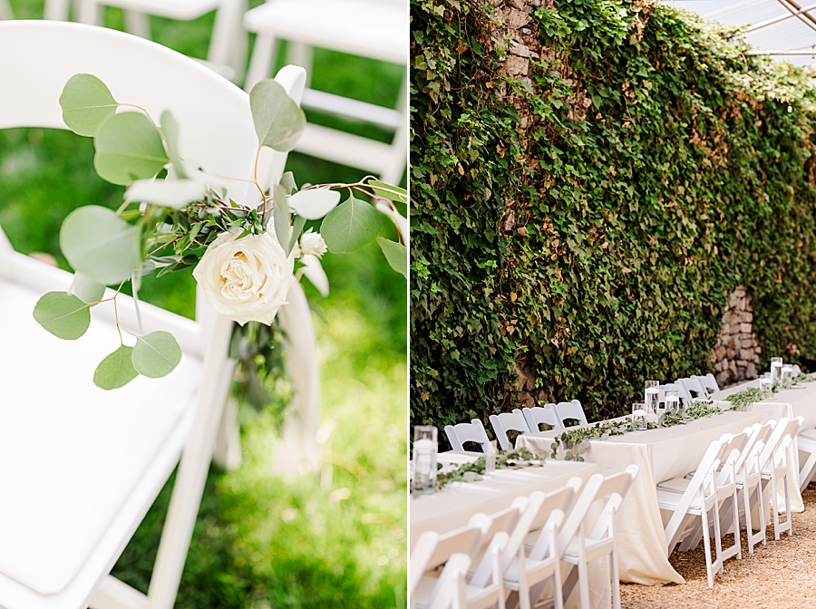 Reception tables at Knoxville Botanical Gardens Wedding by Amanda May Photos
