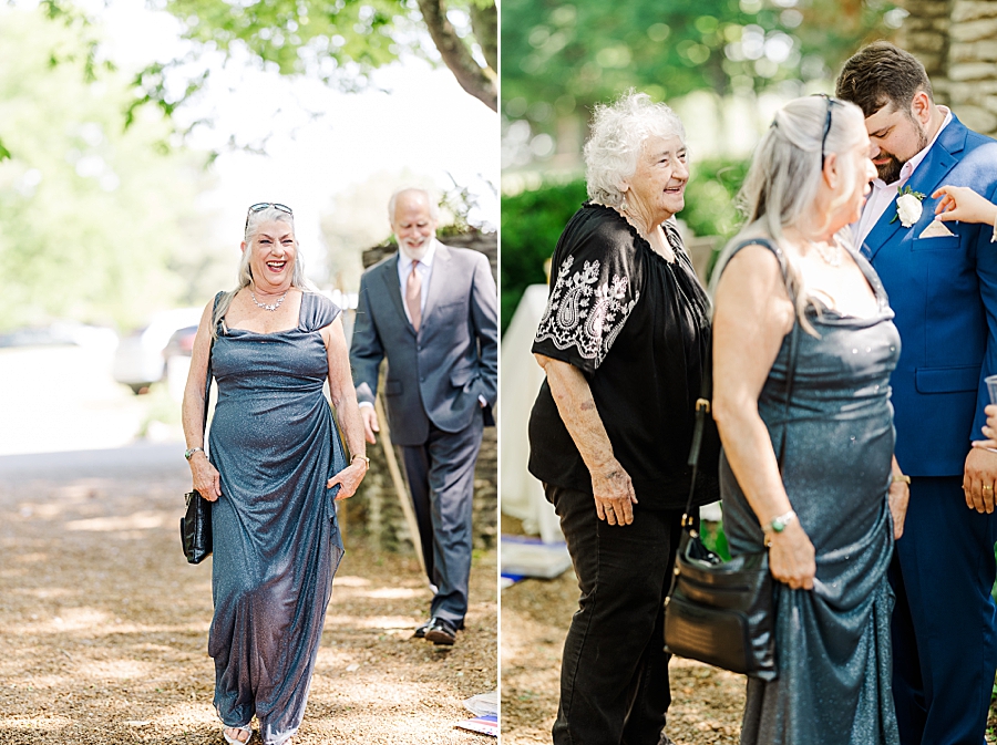 Family visiting at Knoxville Botanical Gardens Wedding by Amanda May Photos