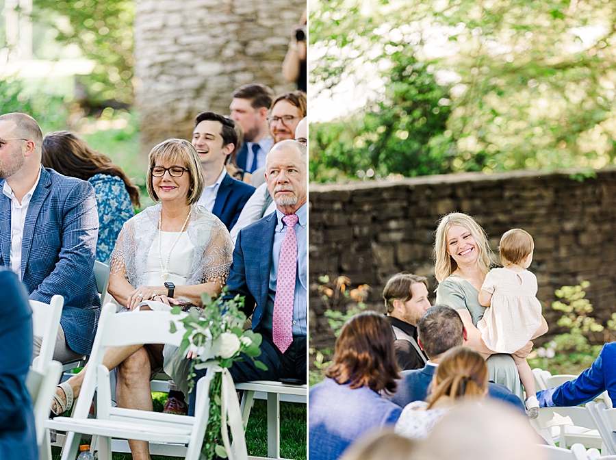 Guests smiling at Knoxville Botanical Gardens Wedding by Amanda May Photos