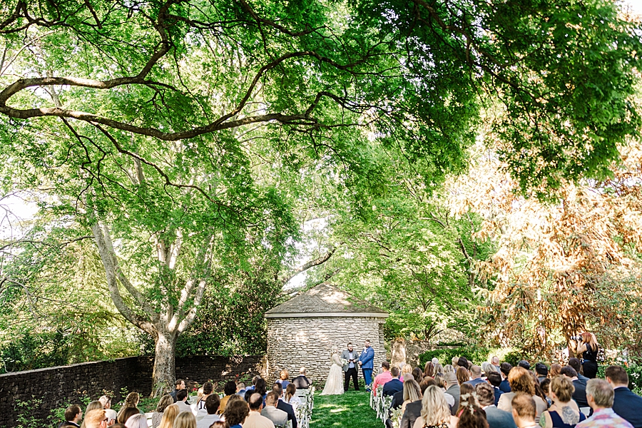 Guests watching ceremony at Knoxville Botanical Gardens Wedding by Amanda May Photos