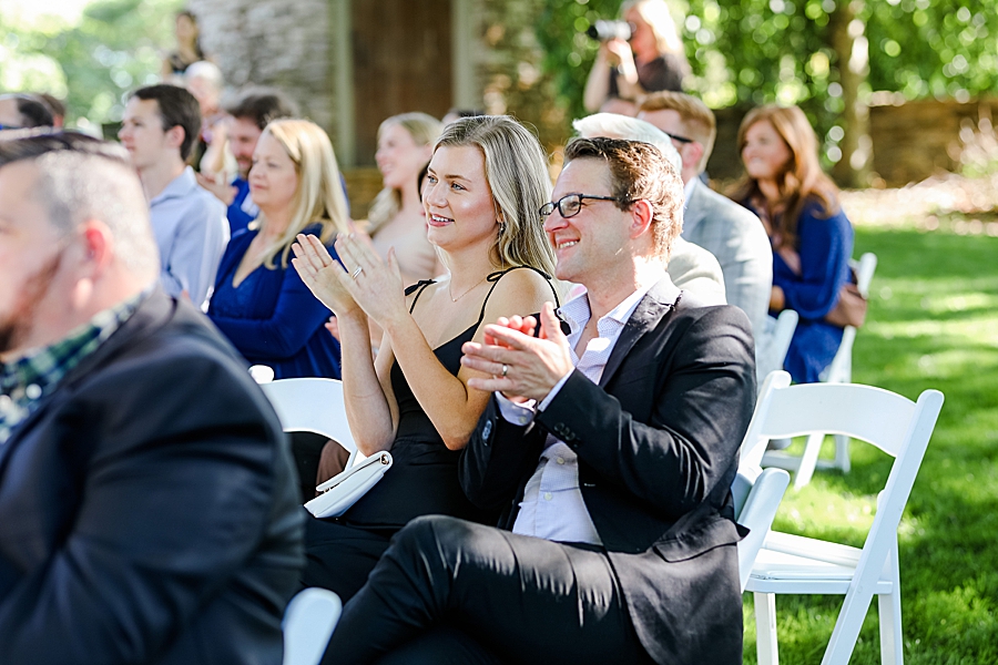 Guests celebrate at Knoxville Botanical Gardens Wedding by Amanda May Photos