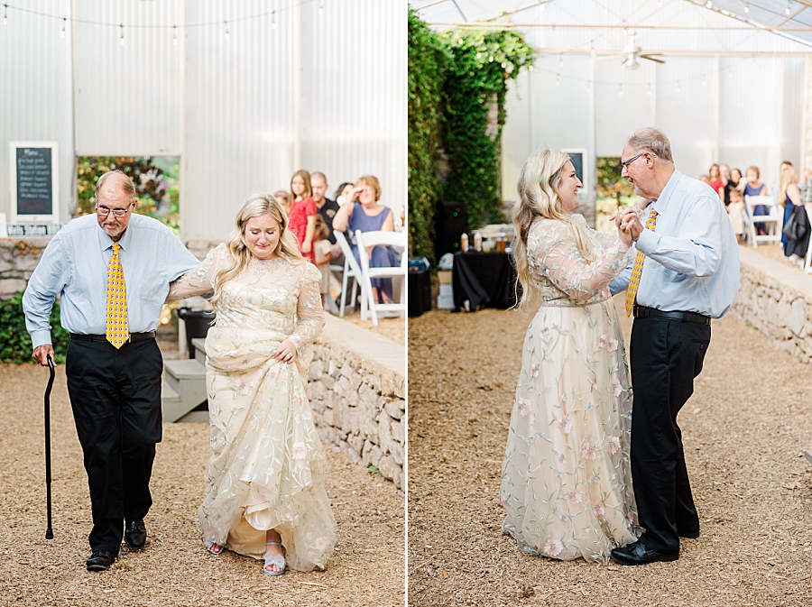 Bride and dad dance at Wedding by Amanda May Photos