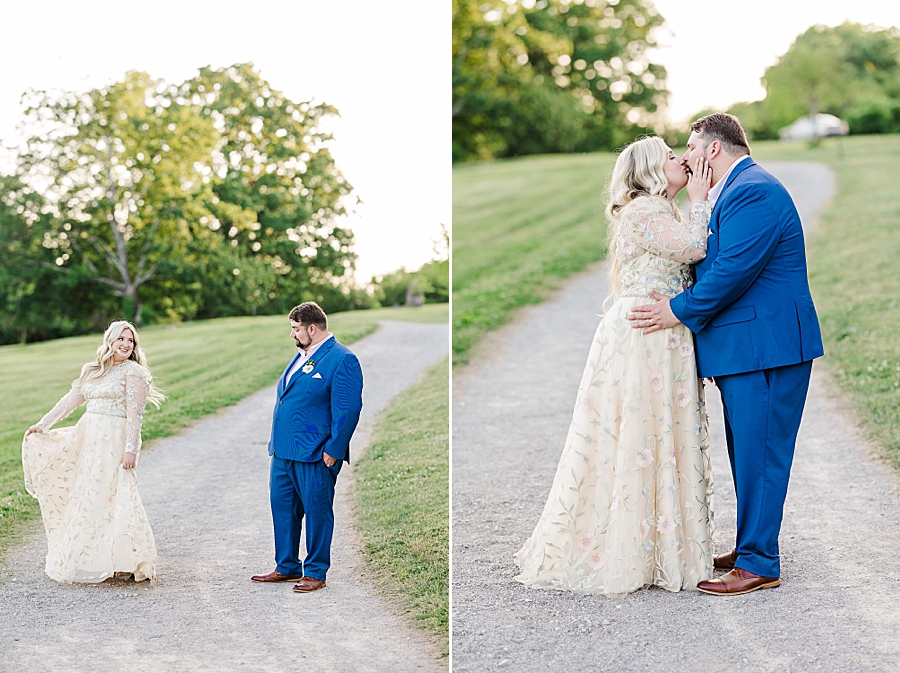 Kissing at Wedding by Amanda May Photos