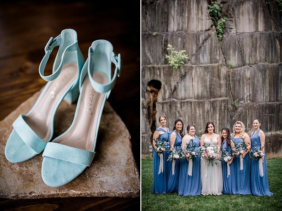 Blue suede shoes at this The Quarry wedding by Knoxville Wedding Photographer, Amanda May Photos.
